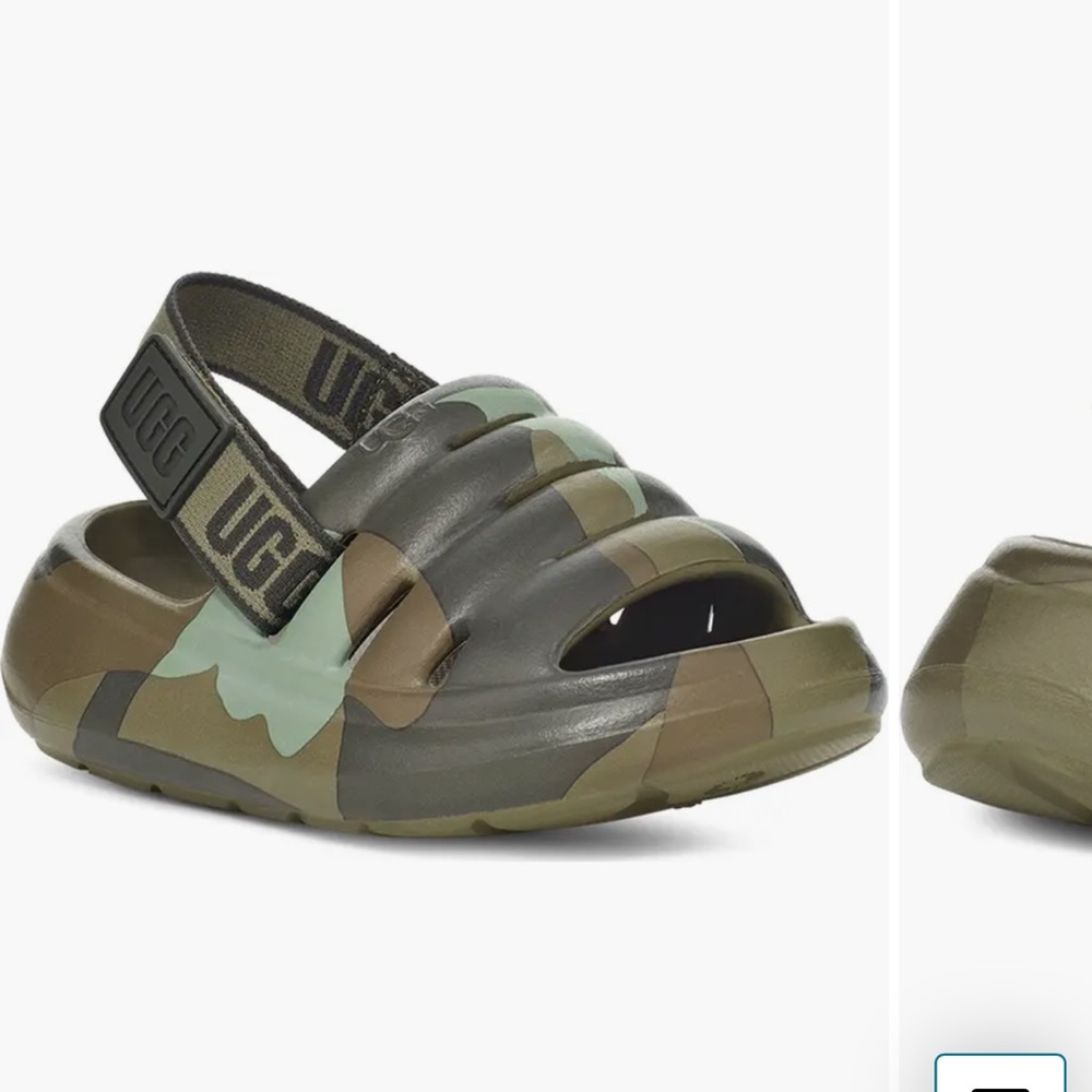 UGG kids sport yeah camo slingback sandal